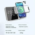 thumbnail image 4 of Estbridge Wireless Charger Multi-function  Wireless Charger Alarm Clock 15w Dimmable Large Digital LED Display 12/24 Hours Temperature(F/C) Night Light, 4 of 9
