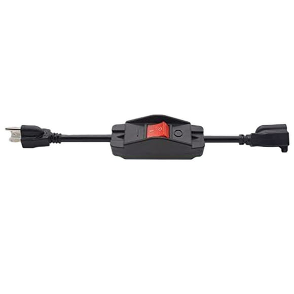 SPRING Extension Cord with Waterproof Switch 1875W Power 3 Tube Design Safe and Stable Ideal for Lamps Fans Printers 1 5 FT