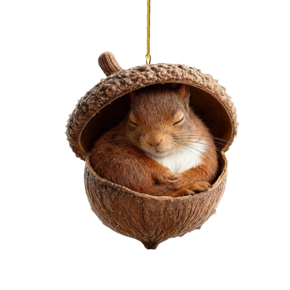 Clode Animal Ornaments Cozy Christmas Ornaments 2D Acrylic Animal Christmas Tree Ornaments Hangable Animals Pendants for Xmas Tree Wreaths Garland Christmas Ties for Garland