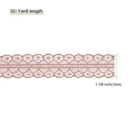 thumbnail image 2 of Unique Bargains 1.2 Inch Wide 50 Yard Lace Ribbon Floral Pattern Dark Purple Lace Trim Ribbon for Gift Wrapping, Wedding Decor, 2 of 5