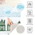 thumbnail image 3 of Yayeee Bath Rug for Bathroom Floor Non Slip Rectangle Fluffy Soft Absorbent Mat, 16"x24", White Christmas House, 3 of 7
