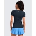 thumbnail image 2 of CRZ YOGA Seamless Workout Tops for Women Athletic Running Gym Yoga Short Sleeve Shirts Breathable Tees, 2 of 7