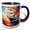 Black/White, variant on 3drose, Tall Ship Digital Art. Tea Clipper Ship at Color Sunset. Trade Wind, 11oz Mug