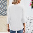 thumbnail image 3 of Aofany Women's Merry Christmas Shirts Xmas Graphic Cute 3/4 Sleeve Crewneck Tees Tops, Christmas Gifts, 3 of 5