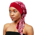 thumbnail image 4 of Prolriy Turbans for Women, Men Women Cotton Cap Sweat Wicking Beanie Cap Bandanna Biker Head Wrap Quick Drying Hat Biker Head Wraps for Women Red, 4 of 4