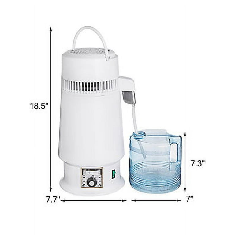 VEVOR Water Distiller 750 Watt Purifier Filter 1.1 Gal. Fully Upgraded  Distilling Pure Water Machine with Handle, White BST-007ZLSJ000001V1 - The  Home Depot