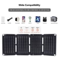 thumbnail image 4 of 40W Foldable Solar Panel Charger with USB C and USB A Outputs, Folding Solar Charger Compatible with Phone Tablet Power Banks, Portable Solar Panel Waterproof for Outdoor Camping, Hiking, Backpacking, 4 of 8