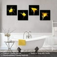 thumbnail image 5 of Yellow Flower Wall Art Black Canvas Wall Decor Modern Giclee Prints Artwork for Living Room Bedroom Office Bathroom Home Wall Decor Framed Ready to Hang (12x12inchx4), 5 of 6