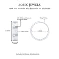thumbnail image 4 of Rosec Jewels 1/4 CT Scatter Diamond Small Hoop Earrings, Gypsy Set Diamond Earrings with Hinged Hoop, 18K White Gold, 4 of 8