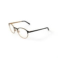 thumbnail image 2 of Bio Eyes Women's BE257 Begonia Round Prescription Eyeglasses with Case, Black/Rose Gold, 2 of 6
