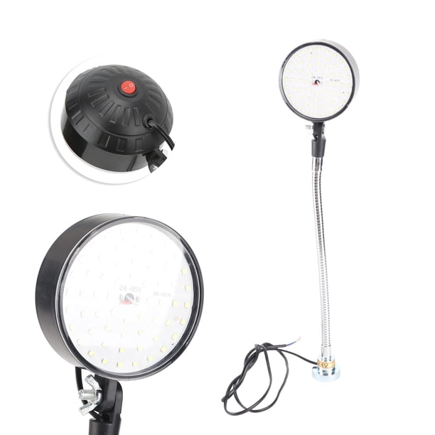 Lámpara de Mácina Herramienta Led, Lámpara Base Magnética de Cuello de Cisne DC24V ACERO DE ALEACIÓN DE ALTO SHILO FLEXIBLE PARA DESCRITORIO DE COMPUTADORA