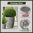 thumbnail image 3 of Large Concrete Planters Set of 3, Big Round Outdoor Indoor Garden Pots with Drainage Hole & Rubber Plug, 18/13/9 Inch Diameter ( (SH001), 3 of 10
