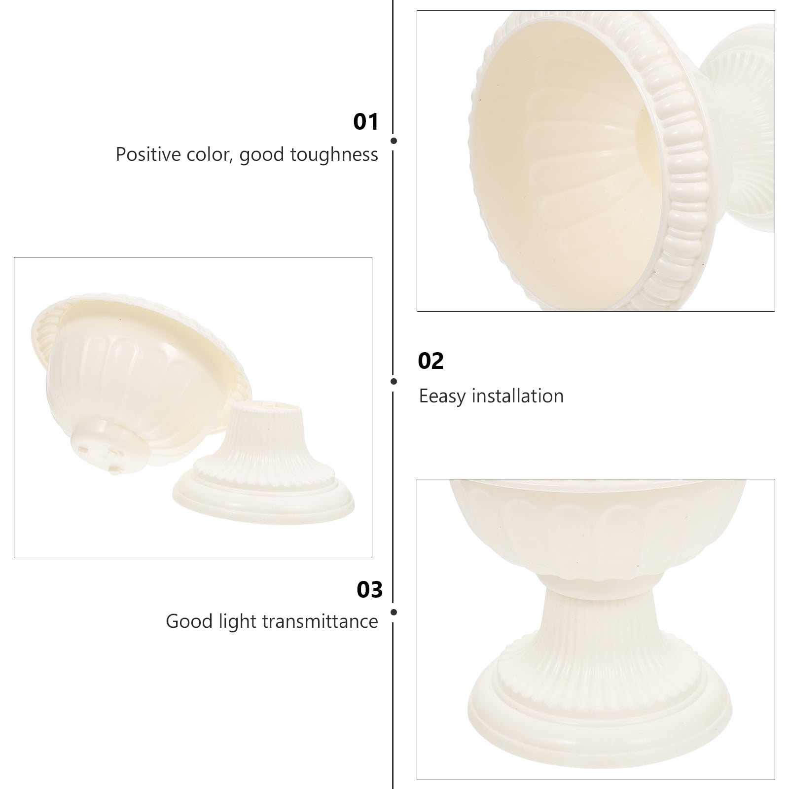 12 Pcs Grecian Flower Pots European Style Plastic Gardening Flowerpots