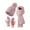 Pink, variant on COM1950s Hat and Gloves, Gloves for Winter, European Winter Knitted Warm Gloves Hats Scarves Three Piece Set with Thick Velvet and Hat, Warm Winter Gloves, Hats and Gloves
