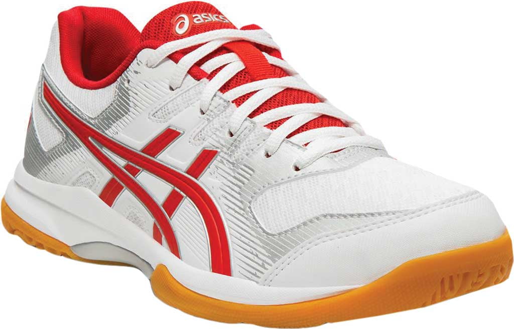 Women's ASICS GEL-Rocket Indoor Sport White/Classic Red 6.5 B -