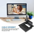 thumbnail image 6 of CTIRCHIU 4Pcs Desk Hole Grommets with Brush ABS Plastic Wire Covers for Home Office Furniture Black, 6 of 8