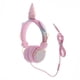 thumbnail image 3 of Unicorn Ear Hugo Auriculares para Niñas Regalos Glitter Kids Pink Auriculares Retráctil Diadema, 3 of 8