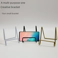 thumbnail image 5 of Estante de hierro para escritorio geométrico creativo, soporte para teléfono móvil y tableta, para oficina en casa, estante de acabado multiusos, 5 of 5