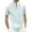 Light Blue, variant on Kovlvoll Mens Shirts Lightweight Cotton Linen Buttons V Neck Short Sleeve Shirt Summer Casual T-Shirt with Pocket