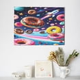 thumbnail image 6 of Daiia Space Colorful Donut Print Canvas Decorative Picture – 30x40in Artistic Wall Art, Ready-to-Hang Canvas Print for Living Room（Horizontal）, 6 of 6