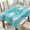 thumbnail image 4 of GZHJMY Cute Whale Square Tablecloth, Waterproof Stain Wrinkle Resistant Washable Polyester Table Cover for Picnic Dinner Holiday Kitchen Party Decor, 54 x 54 in Home Decor, 4 of 7