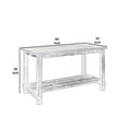 thumbnail image 4 of Counter Height Wooden Dining Table with Open Bottom Shelf Gray - Saltoro Sherpi, 4 of 4