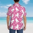thumbnail image 6 of Daiia Cute Poodle Dog Hawaiian Shirt for Men Gentle Cotton Regular Short Sleeve Casual-Small, 6 of 9