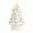 White, variant on BinKFF Retro Tabletop Christmas Trees, Vintage Resin Christmas Trees That Light Up, Christmas Trees Decorations with LED Glowing Lights Perfect for Tabletop Home Festive Ornament
