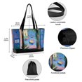 thumbnail image 2 of FORMRS Canvas Laptop Tote Bag for Women with 15.6" Computer Compartments Shoulder Handbag, Purple Window, 2 of 7