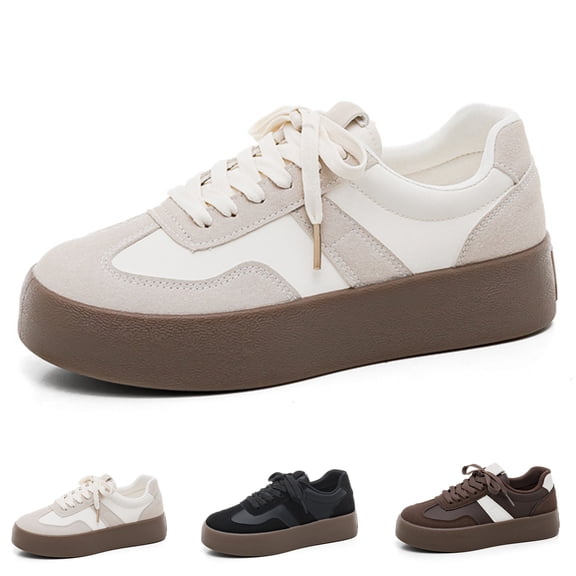 CHICVOMEY Women's Fashion Sneakers for Women Platform Sneakers Casual Tennis Shoes with Anti-Slip Rubber Sole for Casual Office Wear
