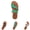 Green, variant on Women's Metal Buckle Open Toe Flat Sandals Casual Summer Footwear Green 36