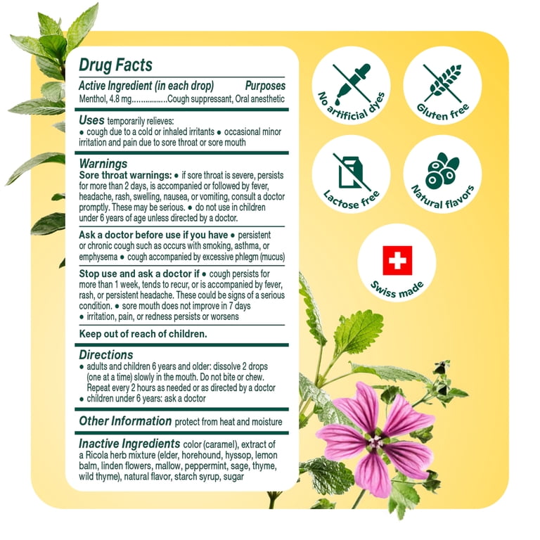 Ricola Original Herb Soothing Cough Drops for Sore Throat and