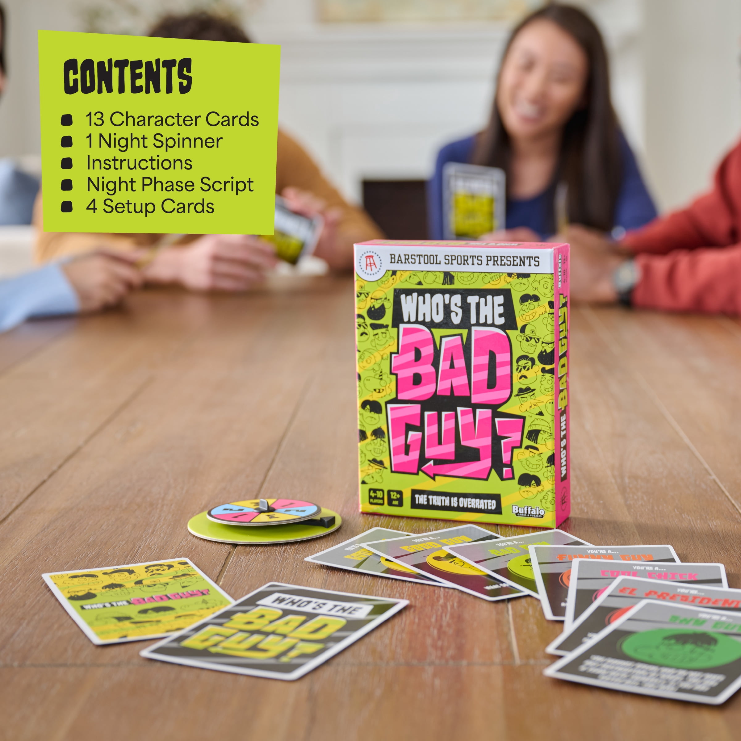 Buffalo Games - Who’s The Bad Guy? - Official Barstool Sports Social Deduction Party Game | Fast-Paced Bluffing, Lying & Role-Playing Game for Adults | The Yak | 4–10 Players, Ages 12+, 10-Min. Play