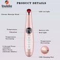 thumbnail image 4 of Masajeador vibratorio de ojos Eye Lift Wand Vowleike 3 en 1, oro rosa, 4 of 7