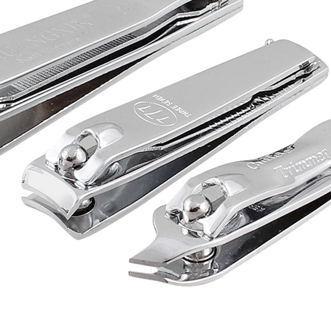 Unique Bargains 3 Pcs Nail Trimmers Set Stainless Steel Nail Cutter for All