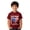 Brick Red, variant on Kids 250 Years Defending Liberty Patriotic T-Shirt, Boys Girls Military Plane Print Tee, Short Sleeve Top for Independence Day