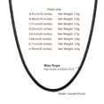 thumbnail image 5 of ChainsProMax 2mm Waterproof Braided Leather Necklace Cord Black Rope Chain Choker 16", 5 of 9