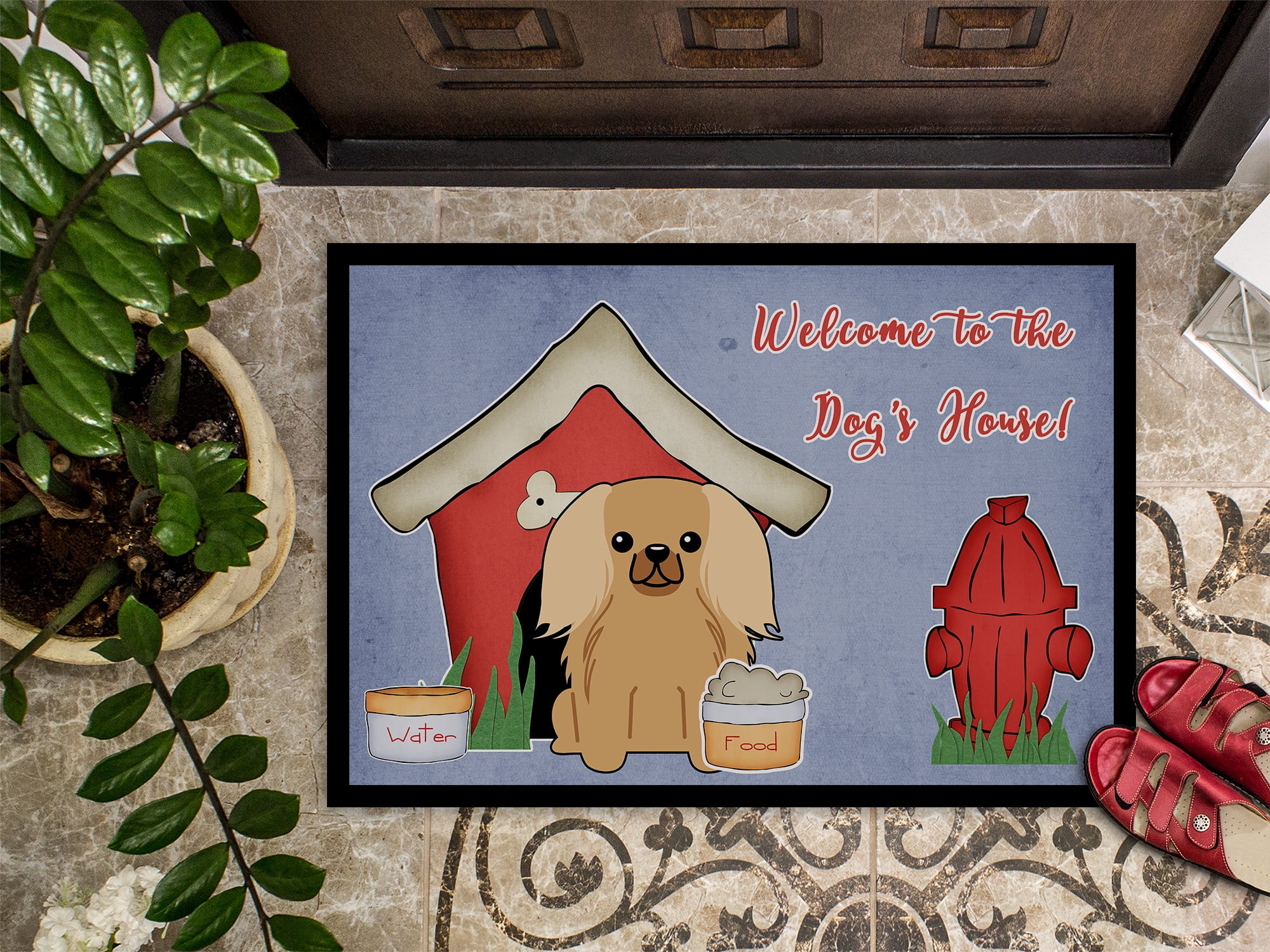 Carolines Treasures Dog House Collection Pekingnese Fawn Sable Door Mat Indoor Rug or Outdoor Welcome Mat 24x36 Doormat