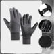 thumbnail image 3 of 1 par de guantes grises para exteriores, deportivos, modelos para hombre, acolchados, con pantalla táctil, cálidos, impermeables, para ciclismo, ciclismo683, 3 of 6