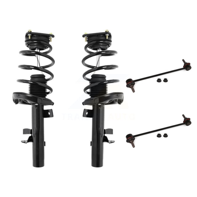 Transit Auto Front Complete Shock Assembly and TOR Link Kit for Car 2012-2018 Ford Focus Excludes Electric Engine Turbo - Left Right Side (Driver Passenger) KSS-100671