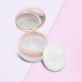 thumbnail image 2 of Makeup Powder Container Powder Box 20G Face Powder Flip Lid Refillable Cosmetic Jar Pink Grid Sifter, 2 of 8