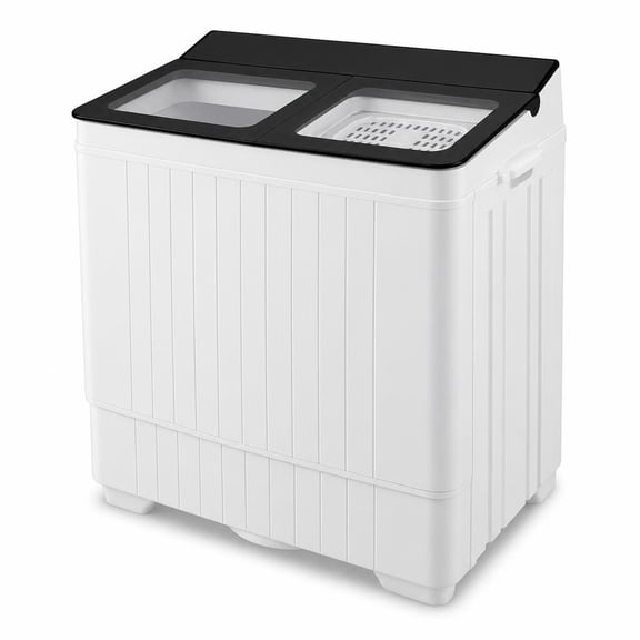 Airfind Portable Washing Machine with 18 LBS Washer and 8 LBS Spinner Combo, PP Acrylic PE EVA Metal Frame, Black