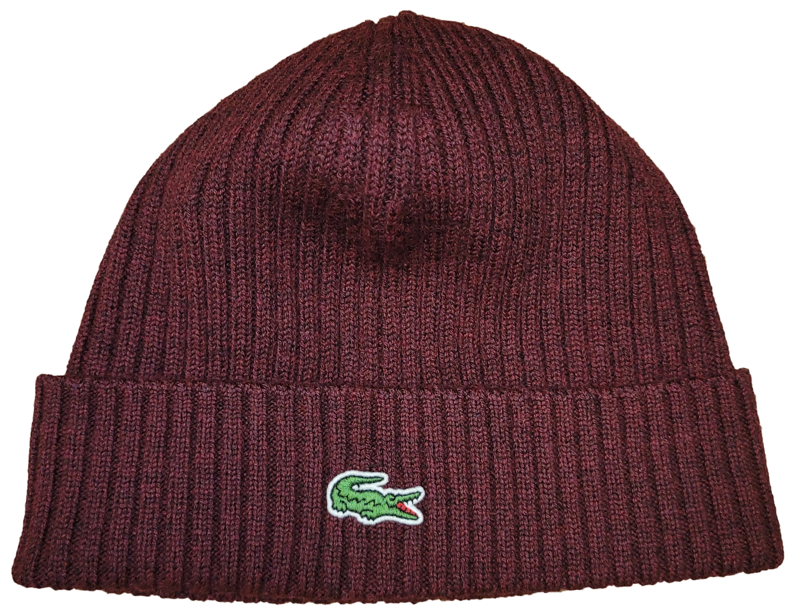 Men's Lacoste Ribbed Wool Beanie - -