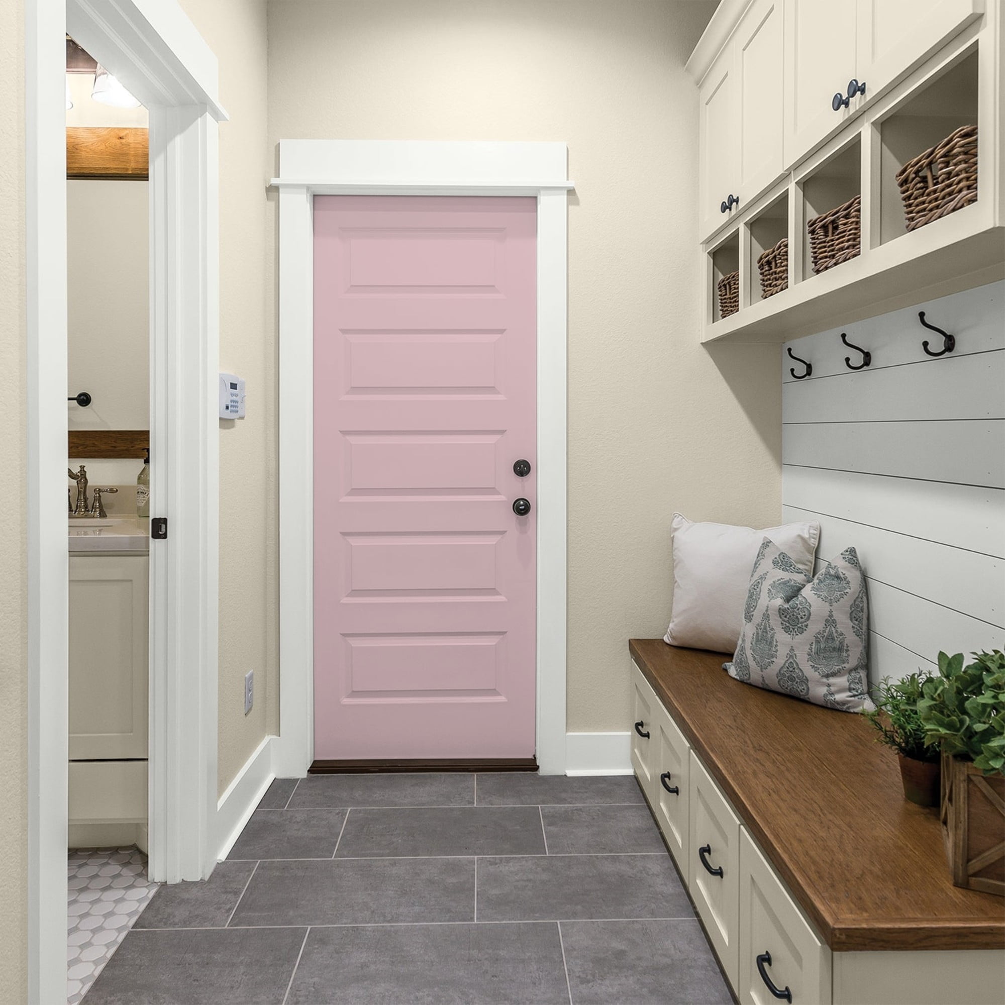 Glidden One Coat Rose Stain / Pink Semi-Gloss Interior Paint with Primer, 1 Quart