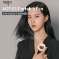thumbnail image 2 of Aigo aigo AGF-03 Mini Bladeless Clip Fan - 3-Speed Adjustable, 360° Rotation, Portable & Quiet, 900mAh Battery, Type-C Charging, Green/White/Pink Options, 2 of 6