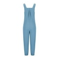 thumbnail image 5 of Wdfiry Womens Summer Bib Overalls Bib Pants Casual Loose Baggy Solid Color Jumpsuit Romper with Pockets, 5 of 7