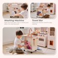 thumbnail image 4 of Teamson Kids Little Chef Savannah Wooden 3-piece Play Kitchen Set with Fridge, Sink, Stove & 21 Accessories, White, 4 of 15