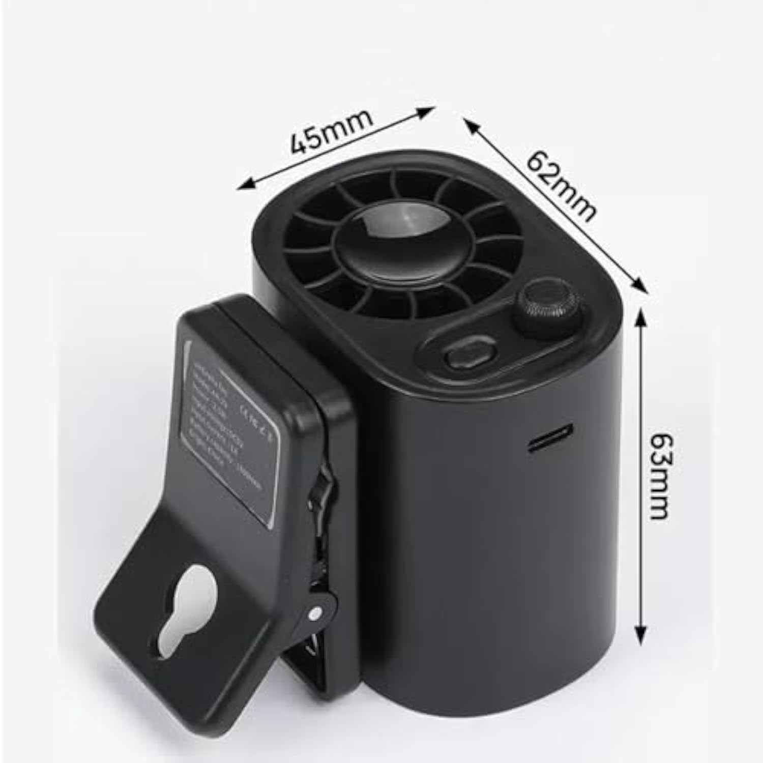 Car Clip on Fan with LED Display, Backseat Fan, USB Rechargeable Powerful Cooling Fans, 360° Rotation, 100 Speeds Adjustable, USB Rechargeable, 2025 New Clip on Fans for Car