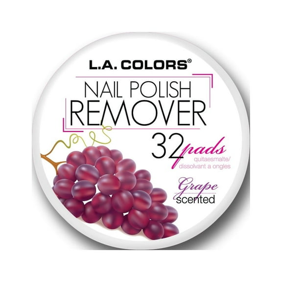 Beauty 21 Cosmetics Nail Polish Remover Pads, Grape Scent, 1 Ounce