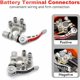 thumbnail image 3 of Conector de terminal de batería, electrodos de terminal de batería de terminal superior, terminales positivos y negativos tipo SAE/JIS A, para automóviles, camiones, autobuses (1 par), 3 of 5
